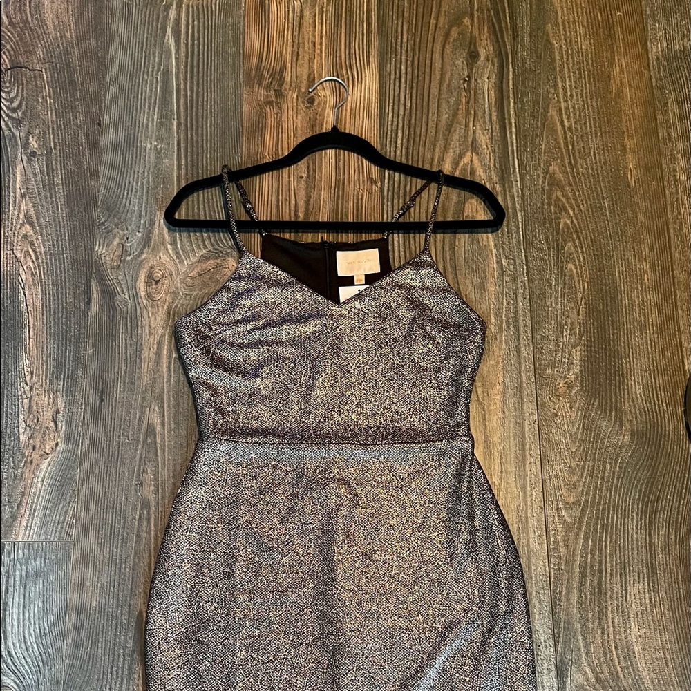 NWT Skies Are Blue gold shimmer dress - Picture 2 of 14